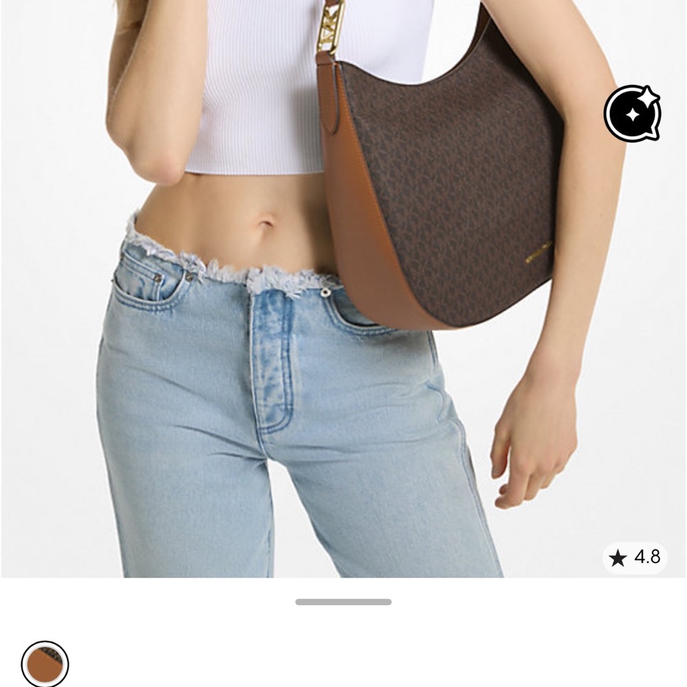 Michael Kors Brown Monogram Shoulder Bag